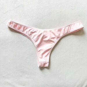 Gooseberry Seaside Cheeky Low-Rise Bikini Bottom in Soft Blush Pink - M